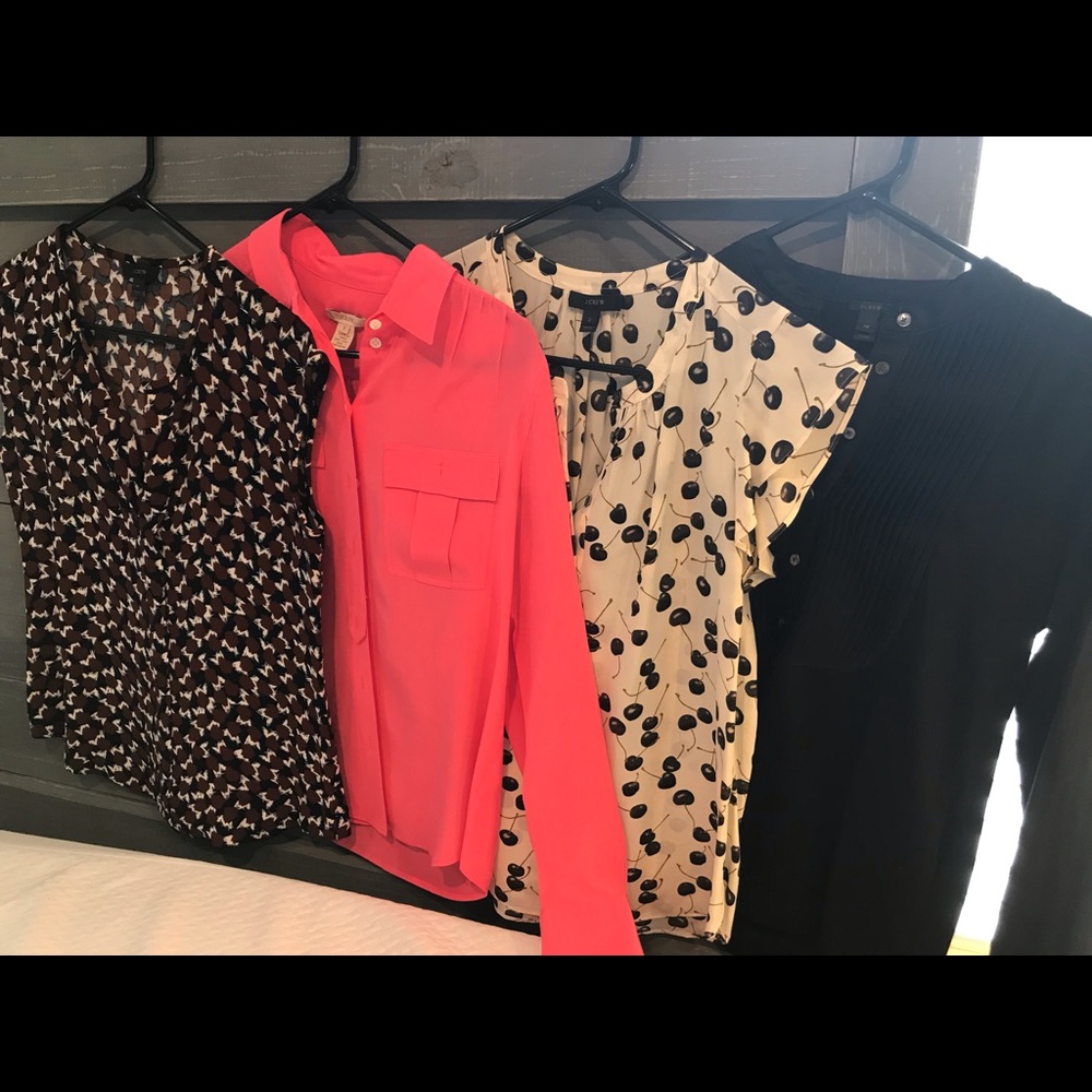J. Crew multi colored silk top size 4